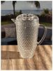 2.5 Quarts Water Pitcher with Lid, Diamond Cut Unbreakable Plastic Pitcher, Drink Pitcher, Juice Pitcher with Spout BPA Free - as Pic