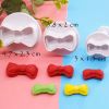 2 Sets Bow Tie Shape  Pastry Cookie Stampers Fondant Biscuits Mold Cookie Cutters - Default