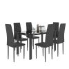 7-piece dining table set, dining table and chair - as Pic