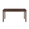 Classic Cherry Finish 6pc Dinng Set Table Bench 4x Chairs Faux Leather Upholstery Kitchen Dining Furniture - as Pic