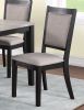 Contemporary Dining 6pc Set Table w 4x Side Chairs And Bench Padded Upholstered Cushion Seats Chairs Solid wood And Veneers Dining Room Furniture - as