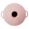 1pc Silicone Fresh-keeping Lid; Spill-proof; Leak-proof And Dust-proof Silicone Pot Lid; Cutlery Silicone Pot Lid - Red