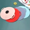 1pc Silicone Fresh-keeping Lid; Spill-proof; Leak-proof And Dust-proof Silicone Pot Lid; Cutlery Silicone Pot Lid - Red