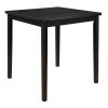 Counter Height 5pc Dining Set Table and Chairs Black/ Gray Upholstered Transitional Wooden Furniture Breakfast Kitchen Set - as Pic