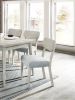 7pc Dining Set Natural Wood Grain Color Dining Table Rectangle Dining Table And Chairs Solid Rubber wood Dining Room Furniture - as Pic