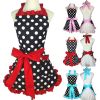 Retro Polka Dot Aprons For Women Girls, Waitress Chef, For