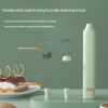 Egg Beater Electric Handheld Rotary Egg Whisk Coffee Frothing Wand Cappuccino Frother Mixer USB Portable Kitchen Tools - light green