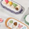 1pc New Ice Cream Ice Cream Mold Household Homemade Food Grade Silicone Popsicle Ice Cream Grinder - Yellow