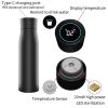 UV Sterilizing Self Cleaning Purifier Water Bottle Insulated LED Temperature Display Flask Bottle - Black