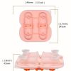 1pc Penguin Model Ice Maker Mold Whiskey Frozen Penguin Ice Cubes Spherical Ice Grid Ice Mold Food Grade Ice Storage Box - 4 Even Penguin Ice Tray - P