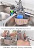 Adjustable Sink Drainer Kitchen Storage Rack Faucet Sponge Double Drainer Hanging Basket - Drainage Bag-green