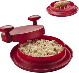 Chicken Shredder Meat Shredder Tool With Handles And Non-Skid Base For Ground Beef Pulled Pork (Color: Red)